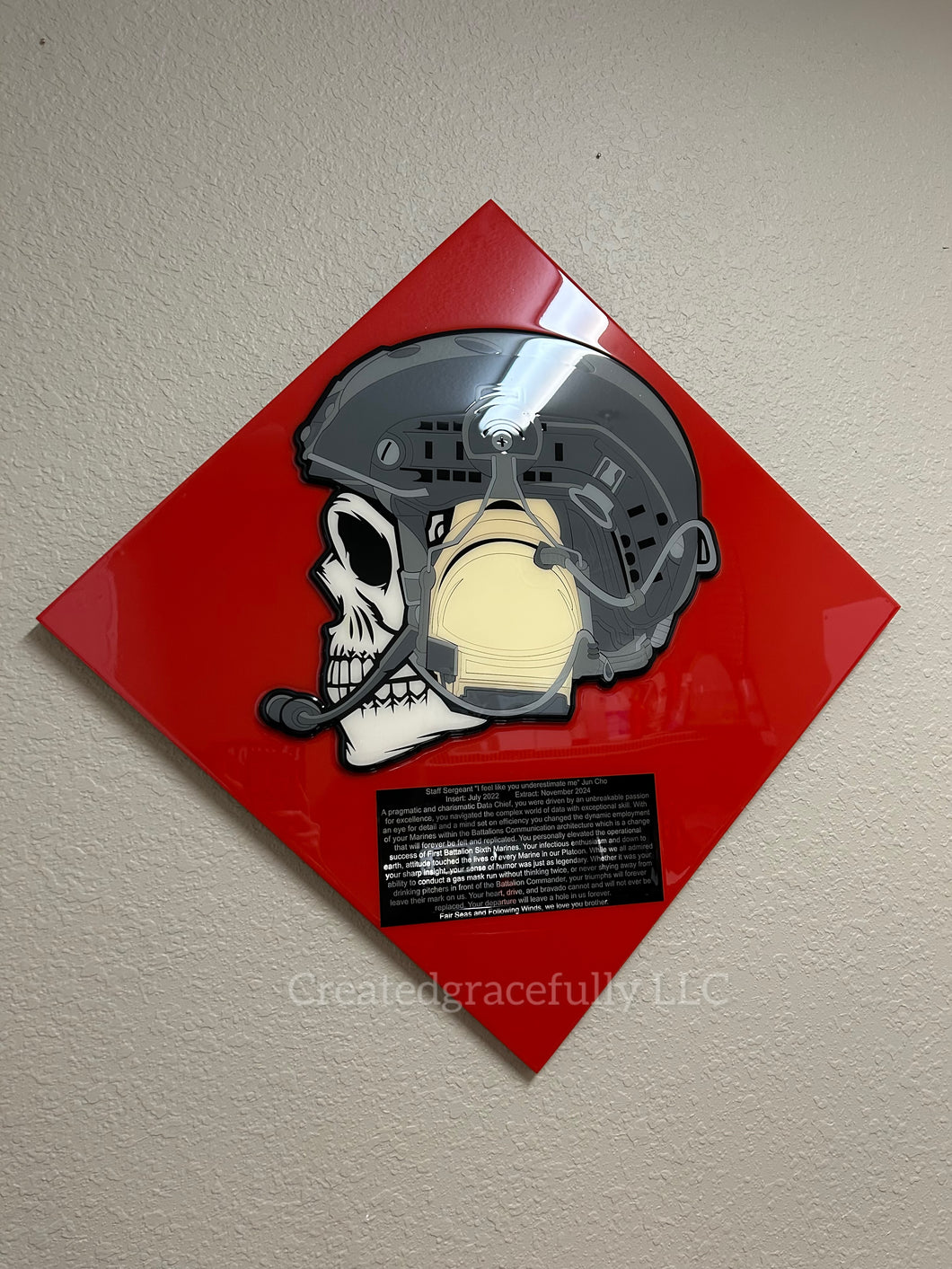 Double skull plaque