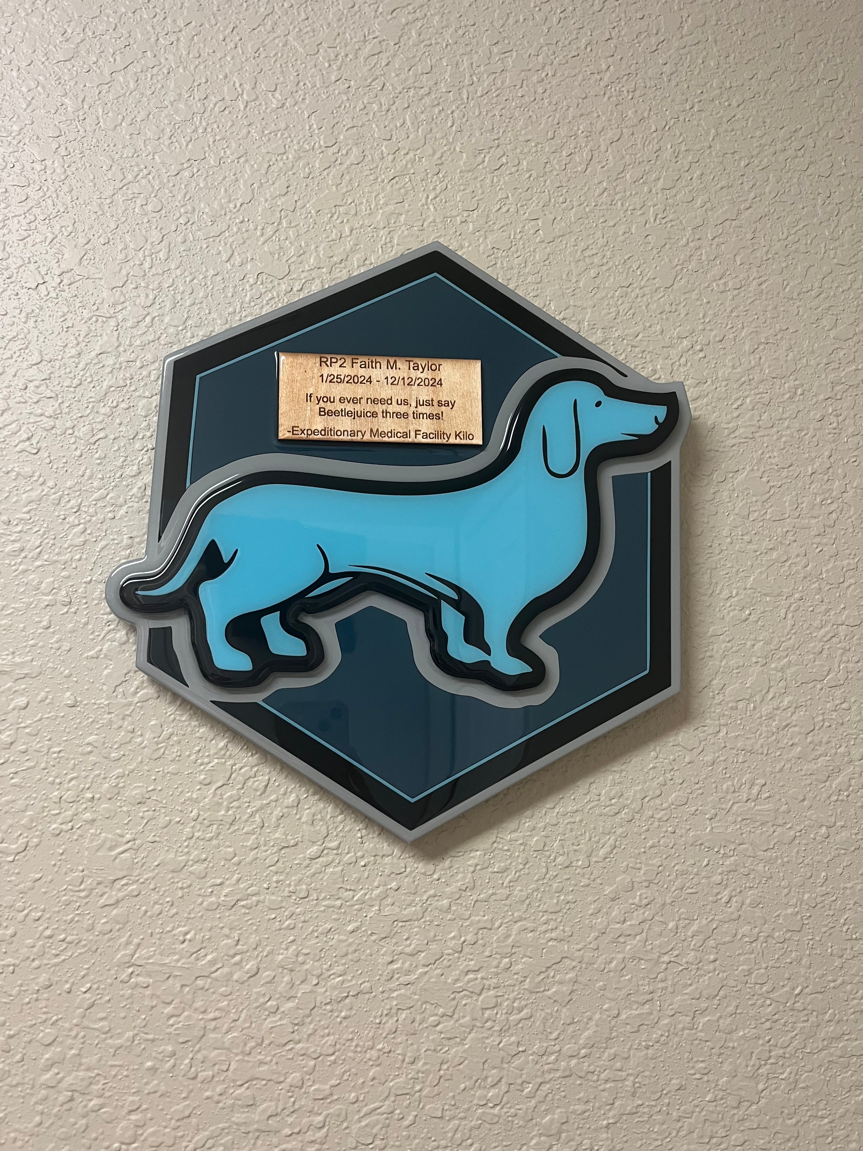 Weiner dog plaque