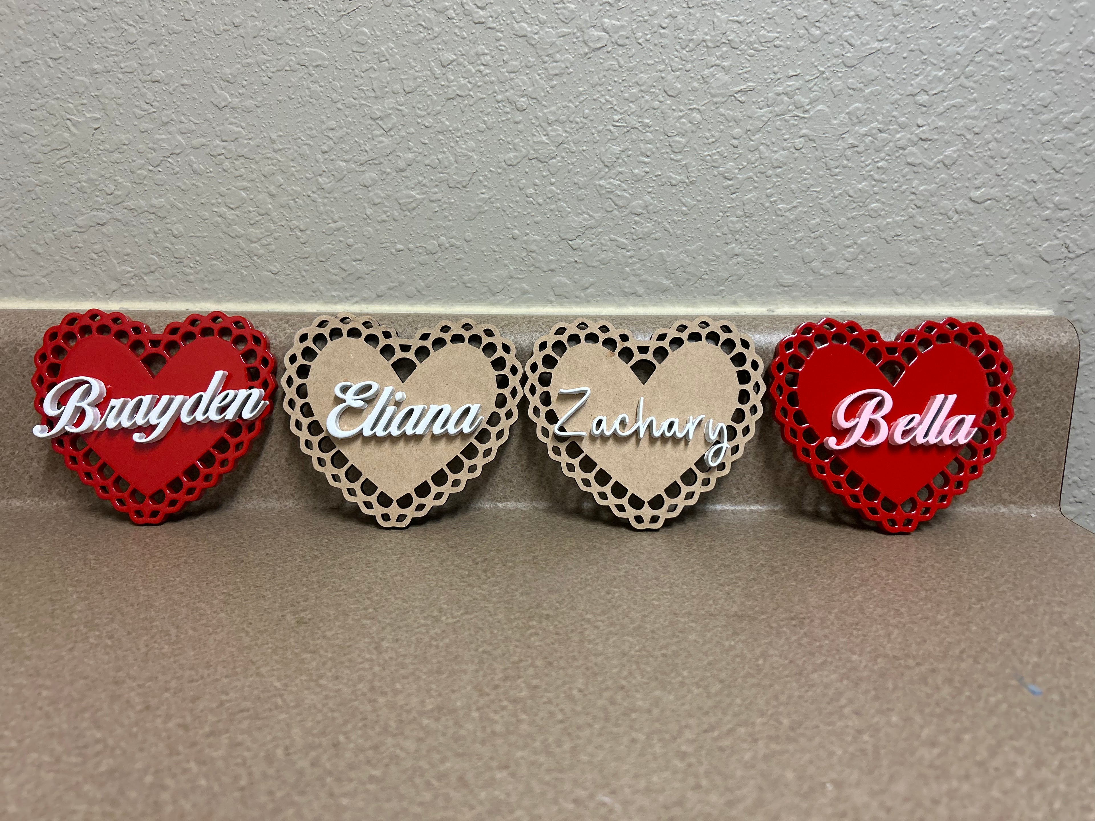 Valentine’s name tag