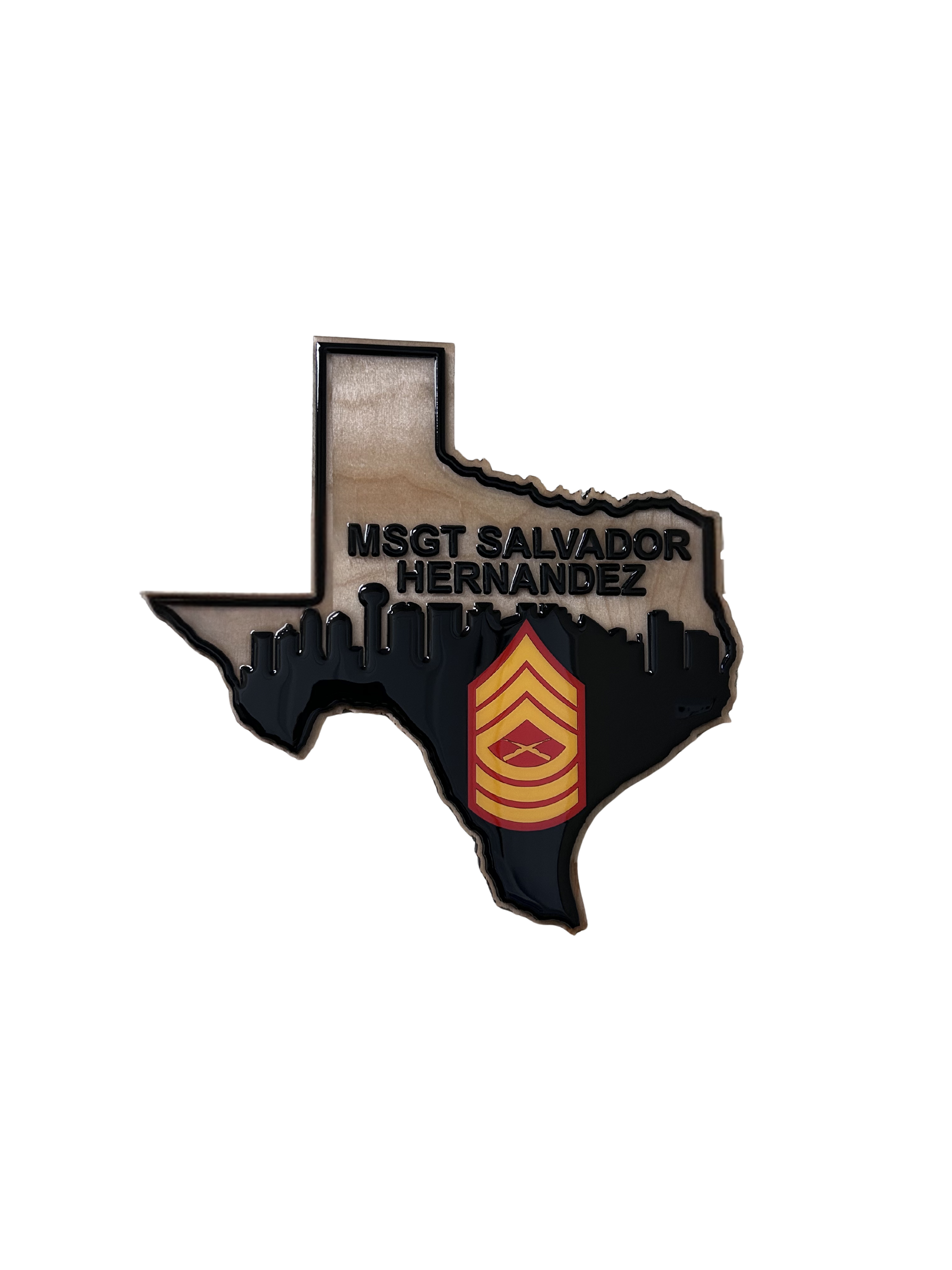 Msgt Texas Skyline Plaque