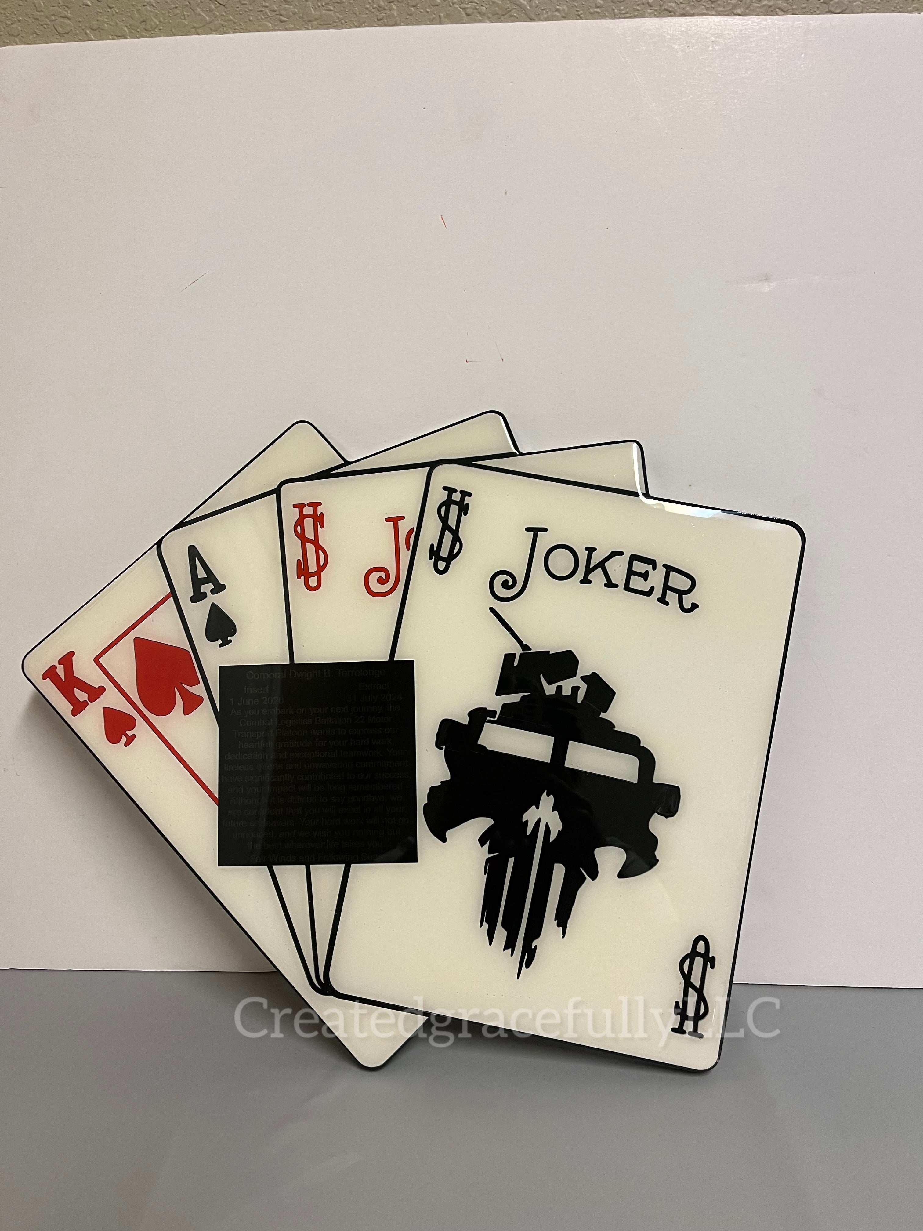 Punisher card plaque