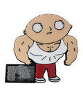 Workout Stewie plaque