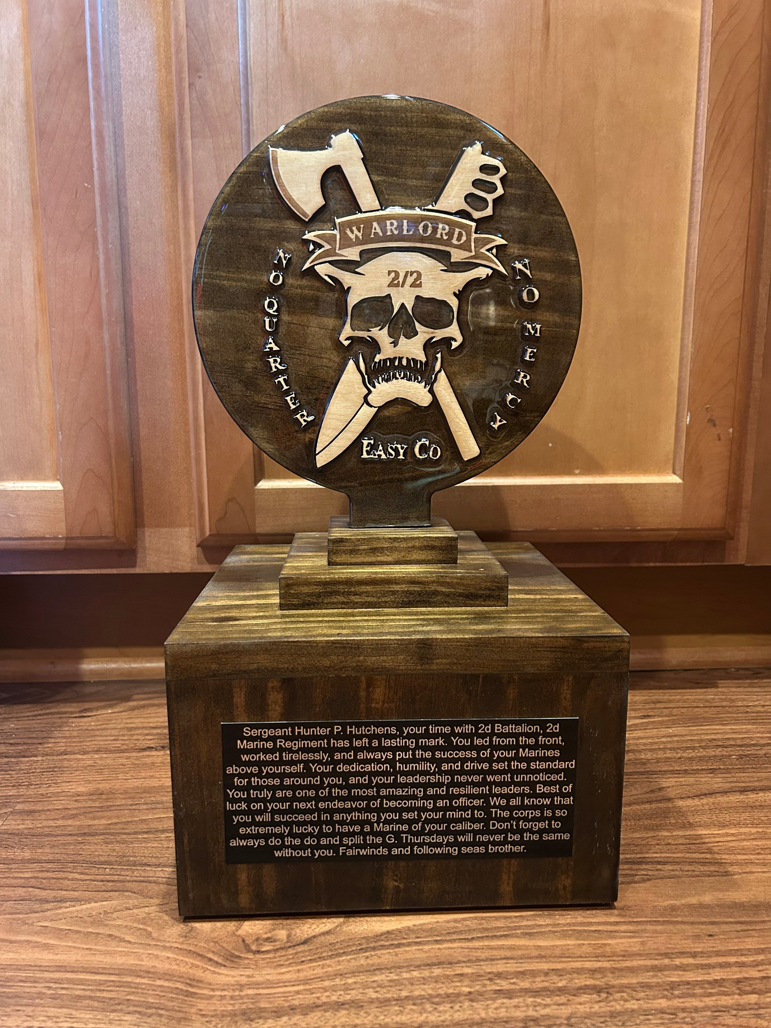 Warlord stand plaque