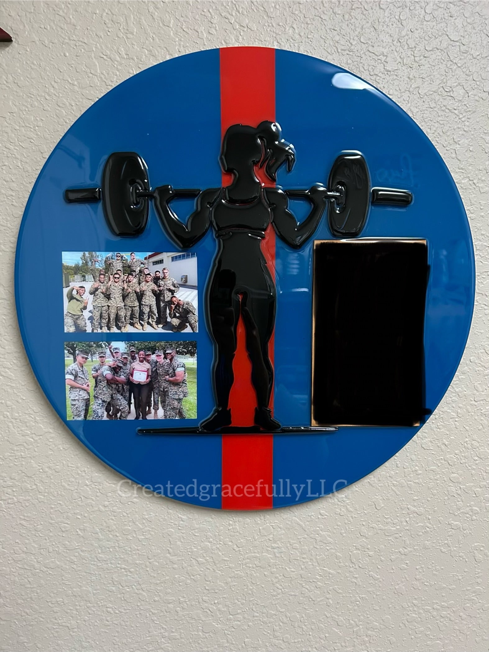 Workout girl plaque