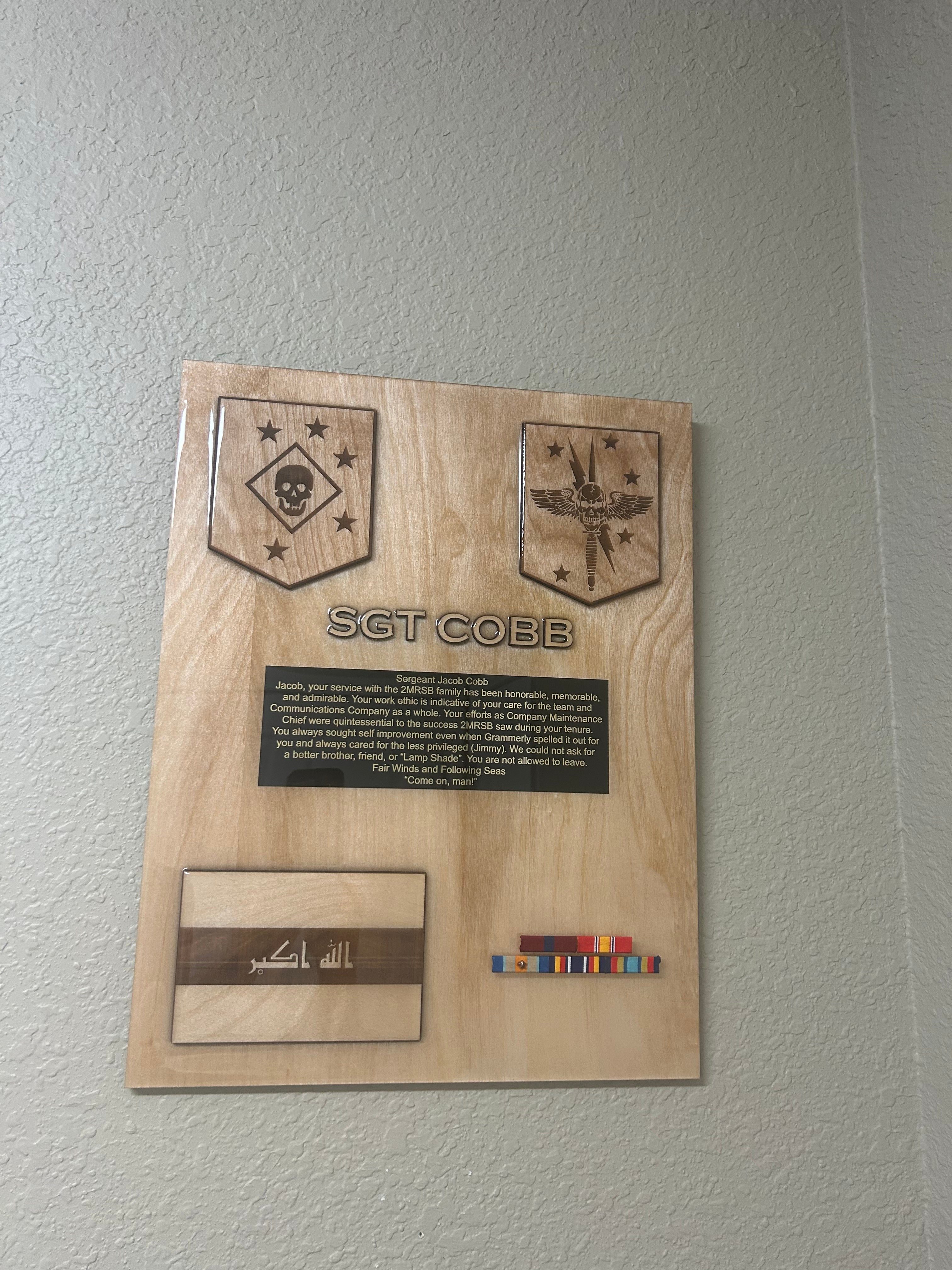 Marsoc plaque