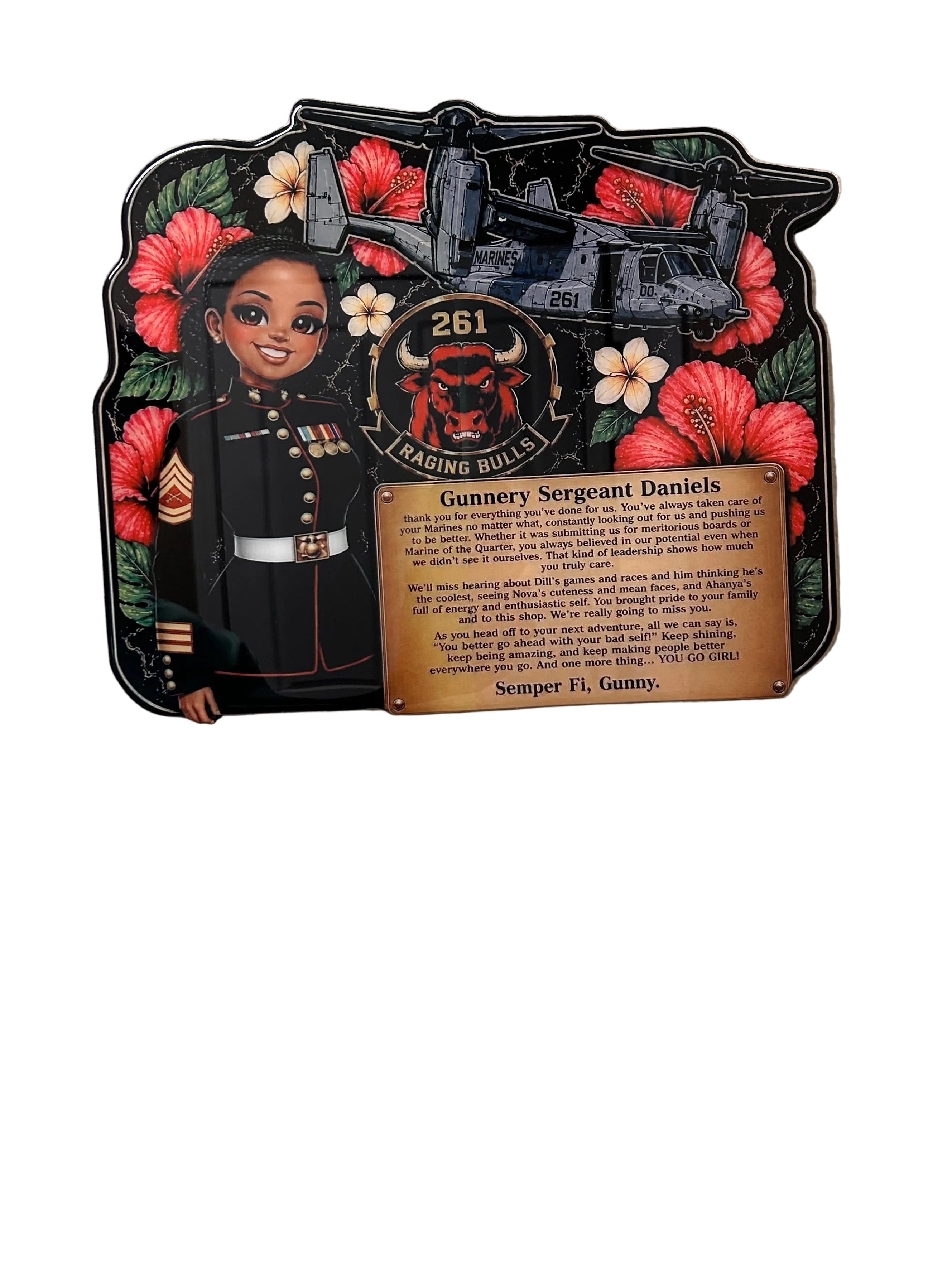 GySgt osprey plaque