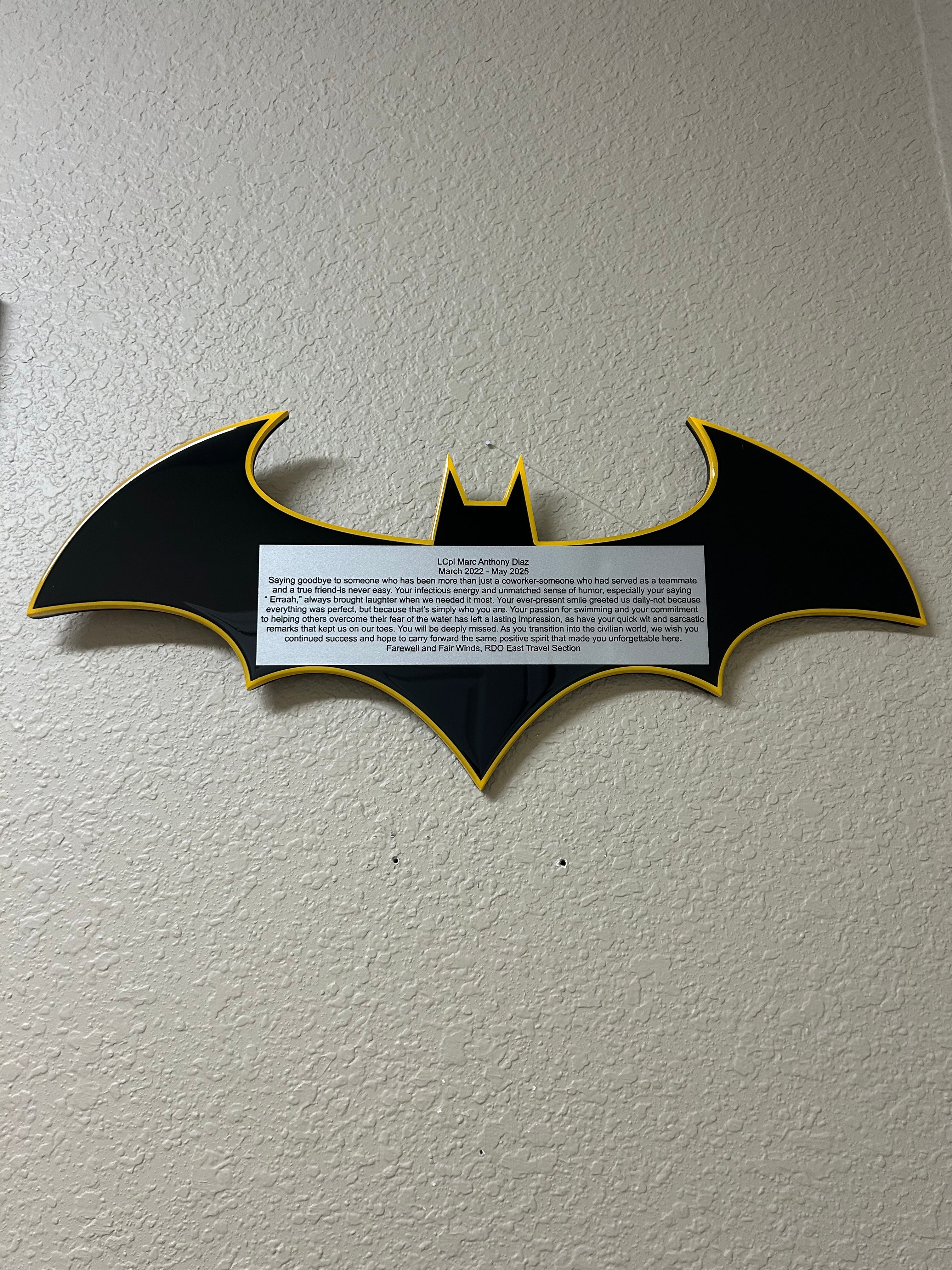 Batman plaque