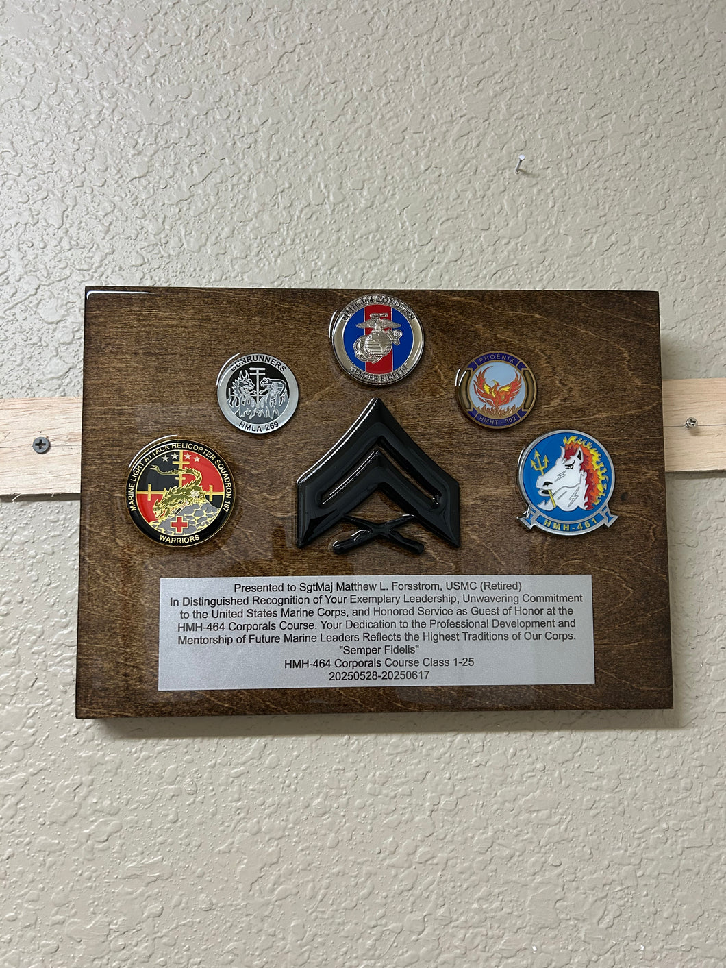 Cpl course plaque