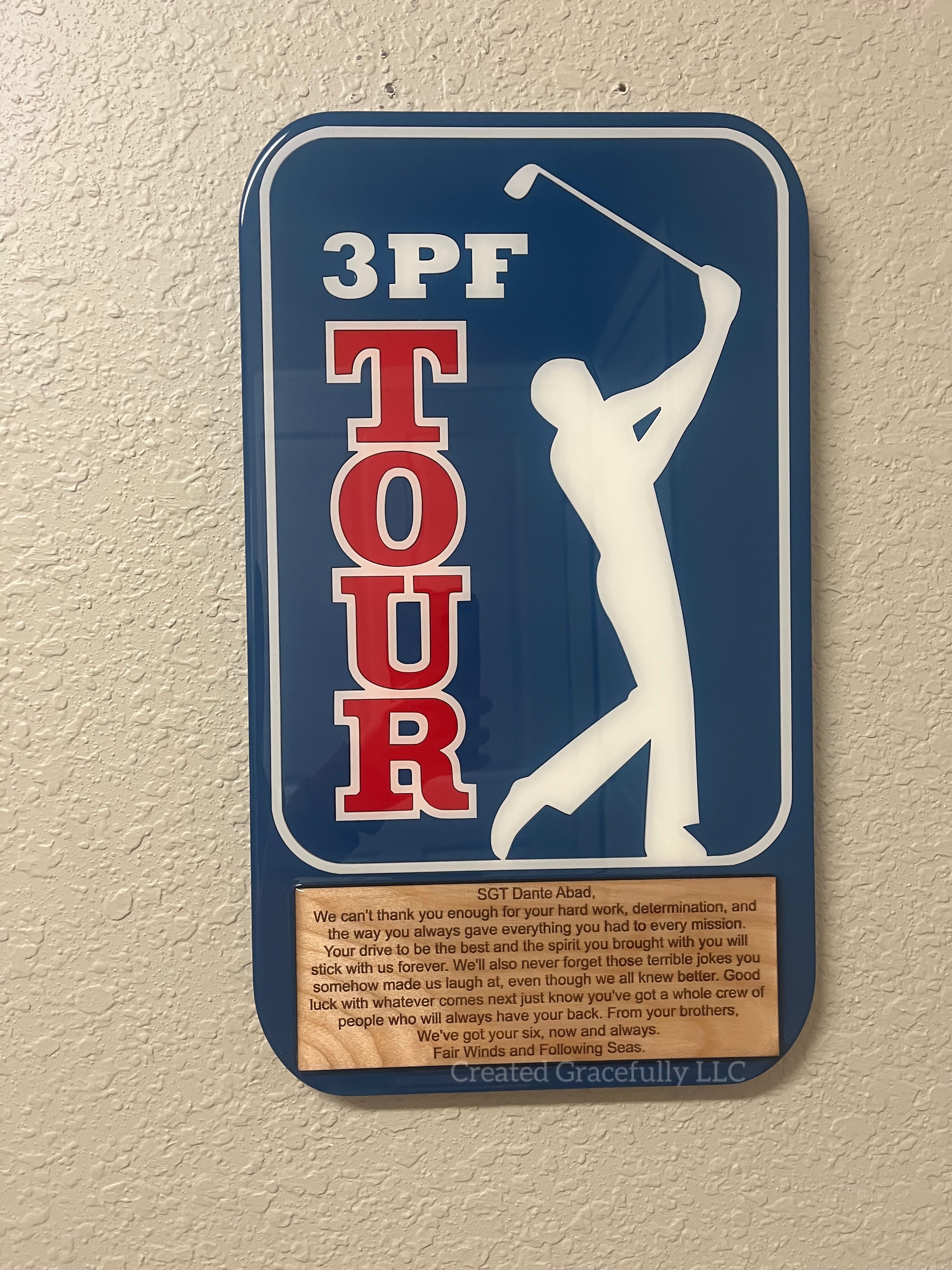 Golf plate