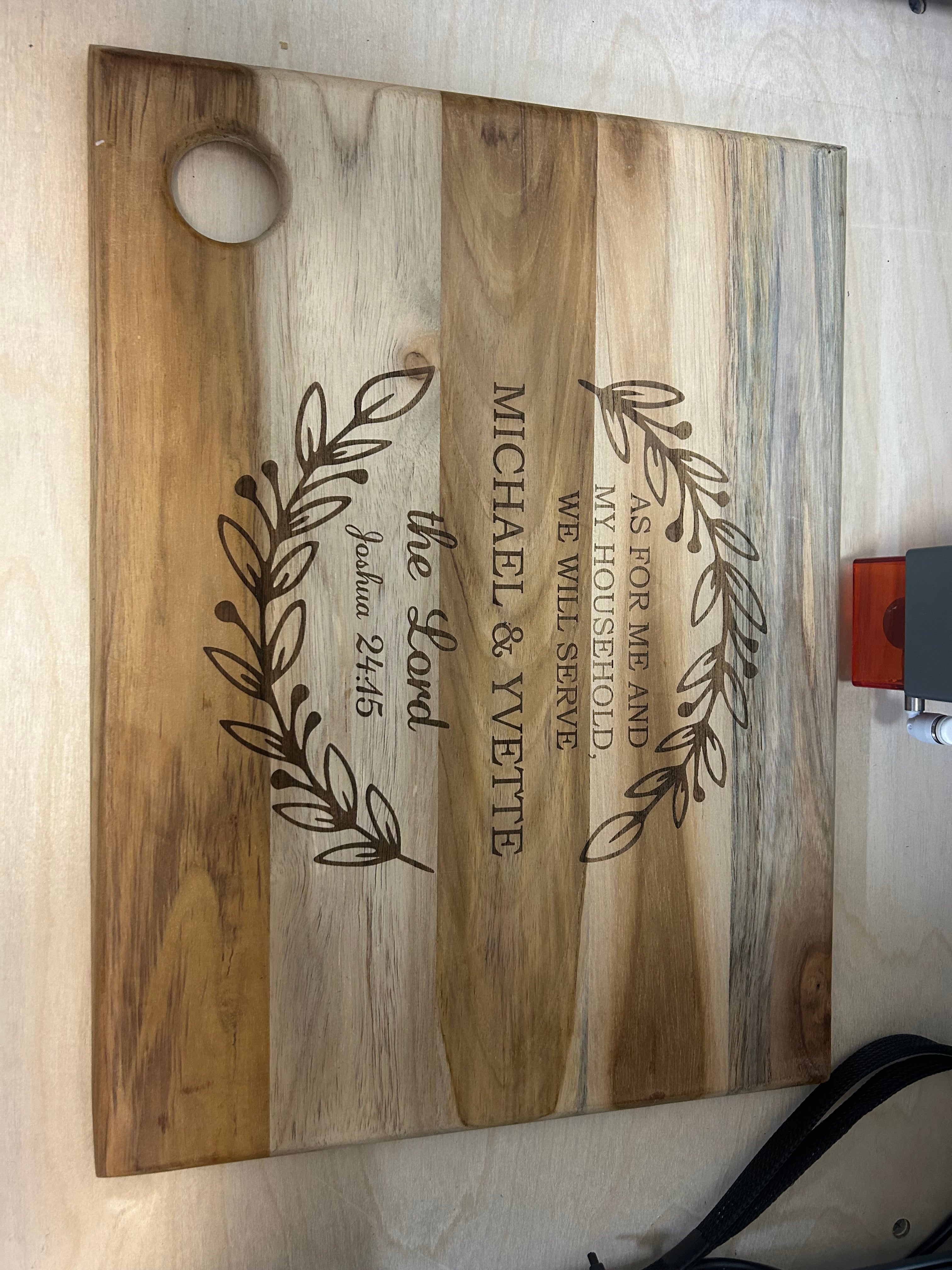 Wedding cutting board