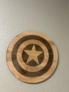Captain America shield plaque