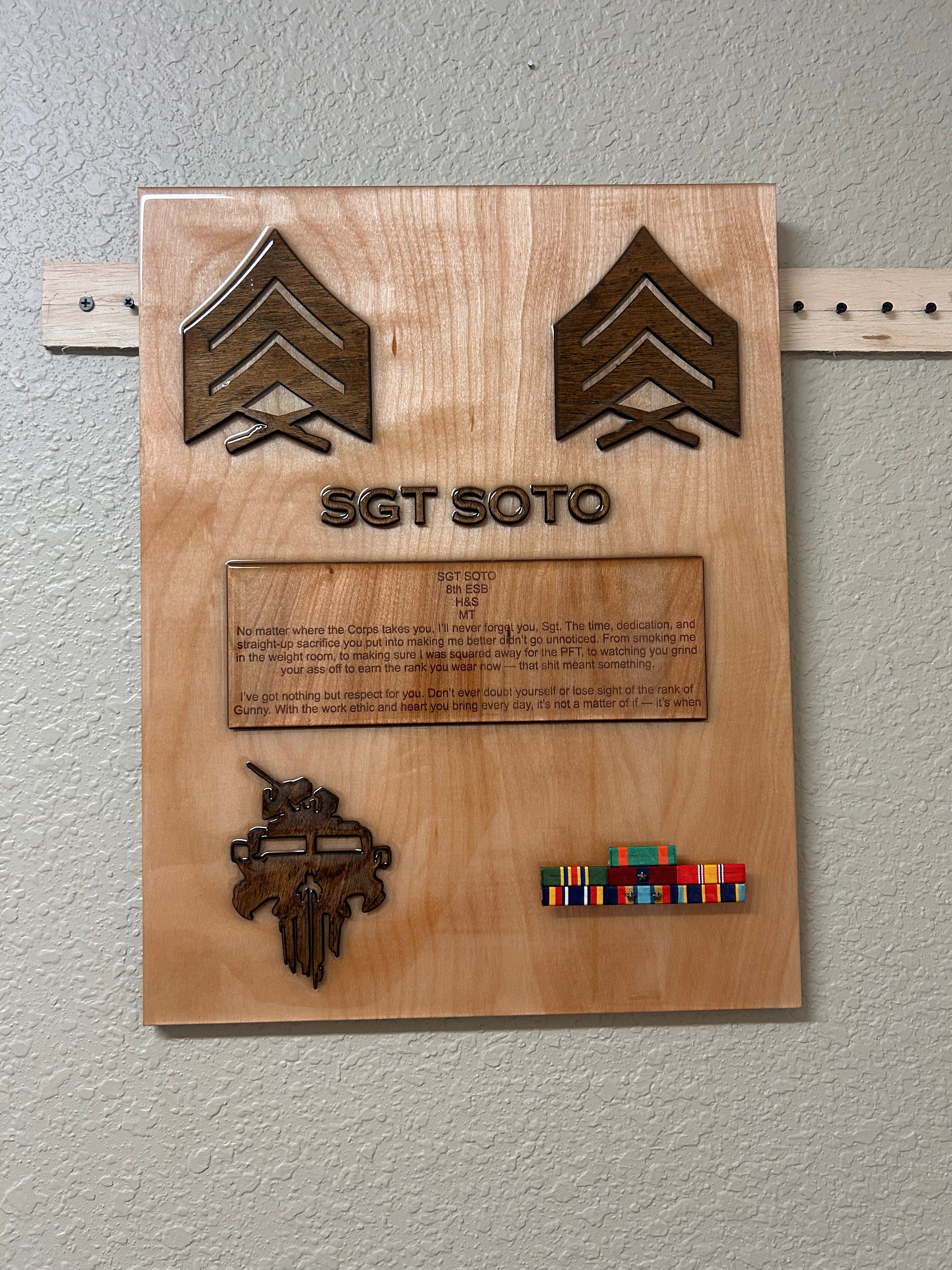 Sgt punisher plaque