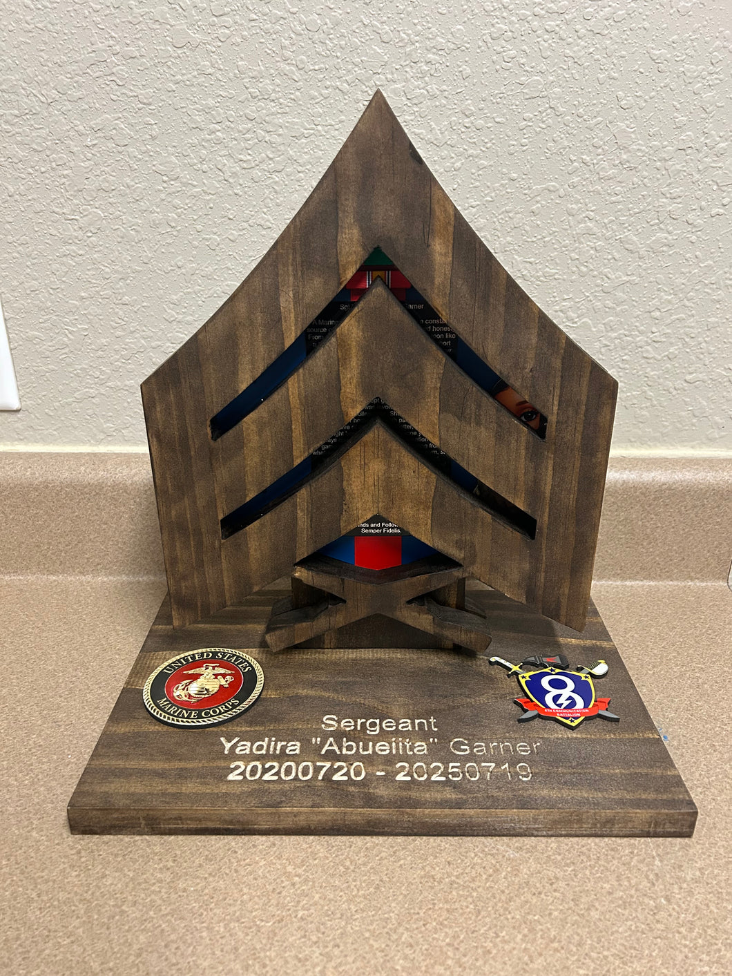 Sgt stand plaque