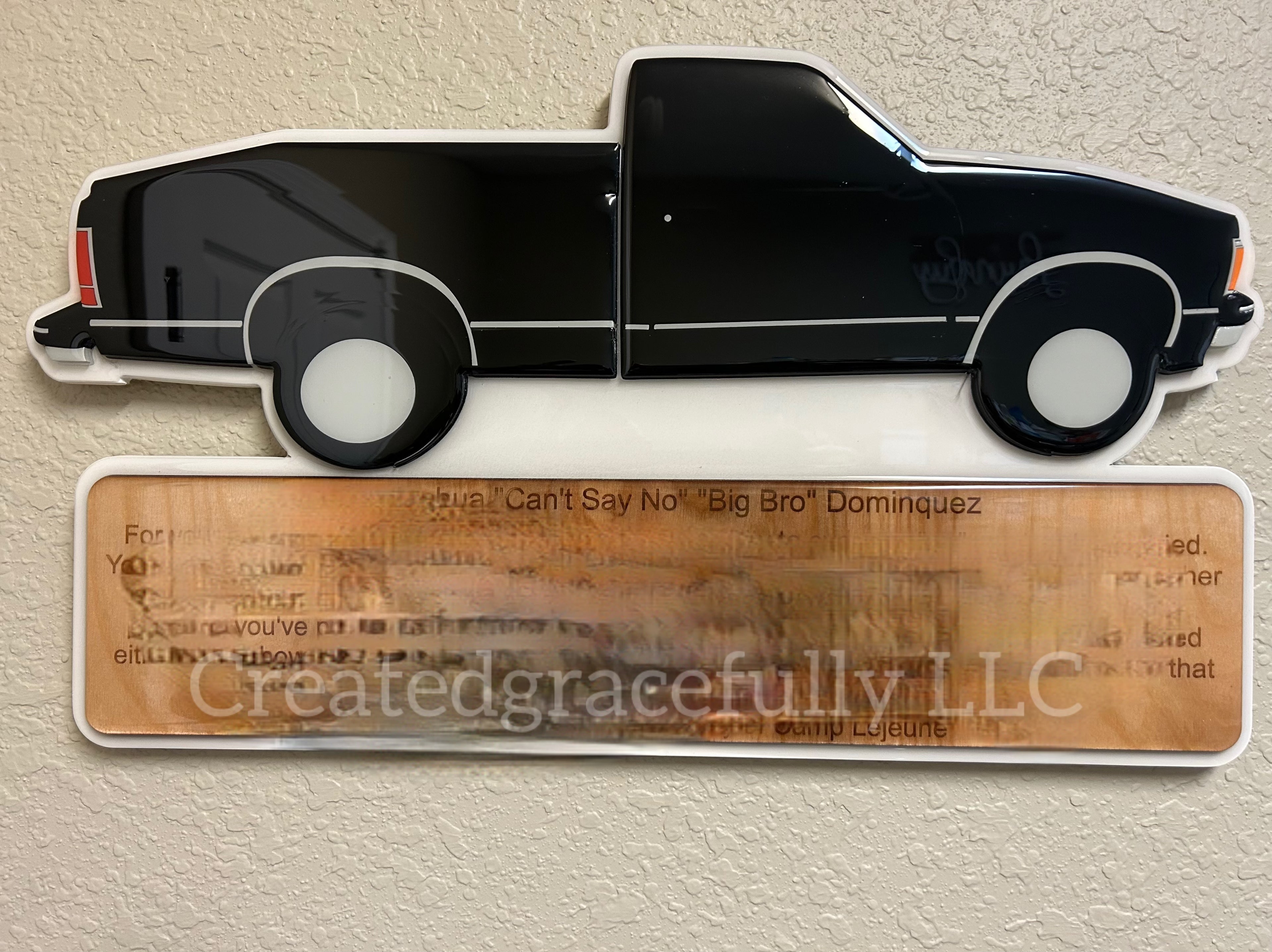Truck plaque