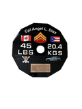 45lb plate w photos plaque